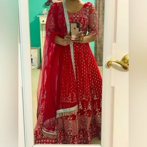 Red color wedding lehenga choli